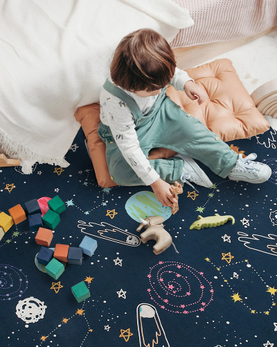 Mata edukacyjna do raczkowania i zabawy dla dzieci i niemowląt 150x150 cm SPACE