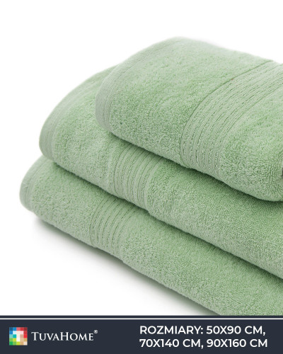 Gruby bawełniany ręcznik Timeless 550g/m2 Pistacjowy