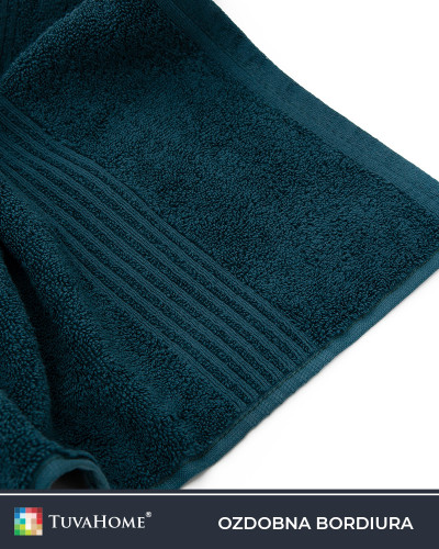 Gruby bawełniany ręcznik Timeless 550g/m2 Szmaragdowy