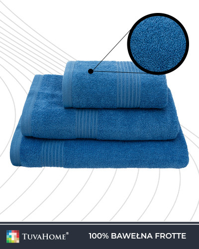 Gruby bawełniany ręcznik Timeless 550g/m2 Niebieski