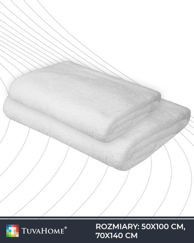 Ręczniki hotelowe Classic Diagonal 400g/m2 Białe 2 rozmiary