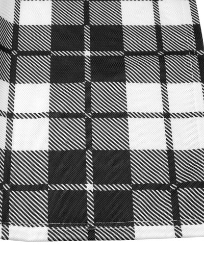 Bieżnik stołowy / runner czarno-biała krata - Black 40x140cm