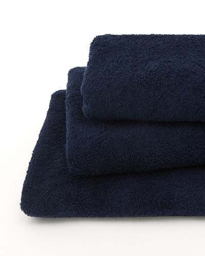 Granatowy ręcznik bawełniany frotte SPA w 4 rozmiarach
