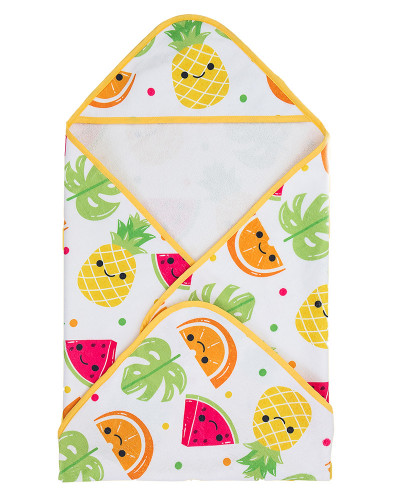 Ręcznik z kapturkiem owocowy wzór Fruit 75x75cm