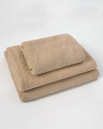 Bawełniany Ręcznik Frotte do rąk, kąpielowy, plażowy Simple beżowy 400g/m2