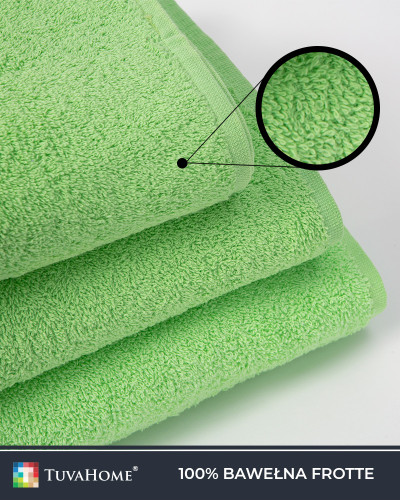 Bawełniany Ręcznik Frotte do rąk, kąpielowy, plażowy Simple zielony 400g/m2