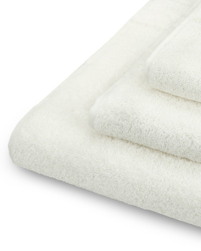 Gruby bawełniany ręcznik kremowy frotte Velvet 520g/m2ecru 3 rozmiary