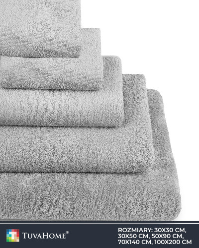 Ręczniki SPA 450g/m2 szare bawełniane frotte 5 rozmiarów