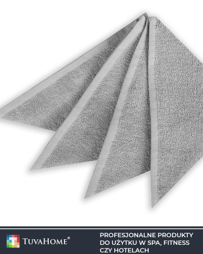 Ręczniki SPA 450g/m2 szare bawełniane frotte 5 rozmiarów