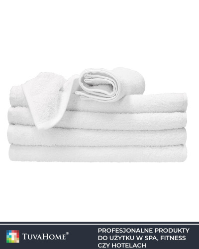 Zestaw 10 szt. Ręczników typu myjka 30x30 cm Białe SPA
