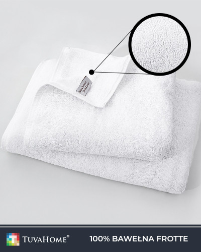 Zestaw 3 szt. Ręczników hotelowych premium biały 70x140 cm
