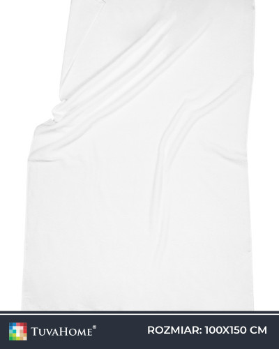 Zestaw 3 szt. Dużych ręczników białe SPA 100x150 cm