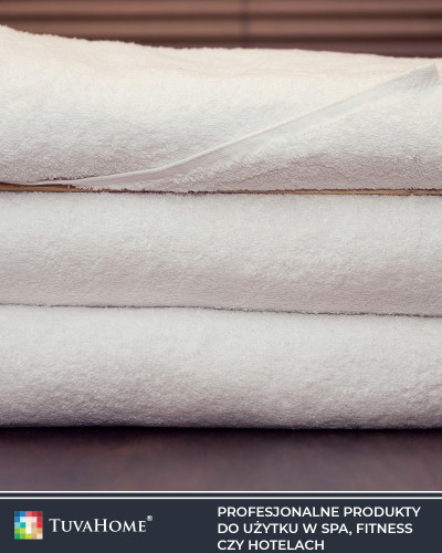 Zestaw 3 szt. Ręczników białe hotel SPA 100x200 cm