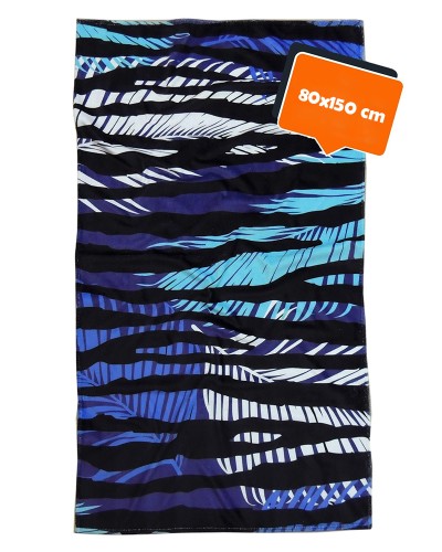 Ręcznik plażowy 80x150 cm z trwałym nadrukiem motyw zwierzęcy ZEBRA
